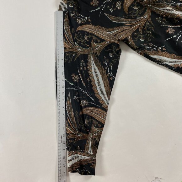 Vintage 90s Goouch Silk Shirt Men's Medium Paisley Abstract Baroque Long Sleeve - Picture 11 of 12